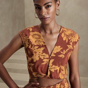 Banana Republic Cap-Sleeve Cropped Top